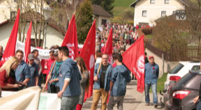 SPÖ: Gute Stimmung beim roten Aufmarsch in Sandl