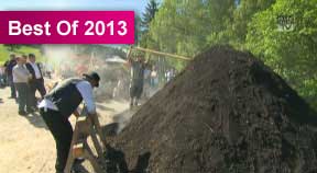 Kohlemeiler und Eröffnung Feuerwehrerlebnisweg Sandl
