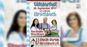 Ankündigung Oktoberfest in Hirschbach am 30.9.2017