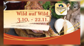 Ankündigung Wildwochen im Gasthaus Blumauer