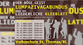 Ankündigung Theater in St. Thomas am Blasenstein 2020: Lumpazivagabundus