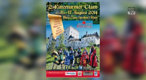 Ankündigung Ritterfest Burg Clam