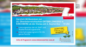 Ankündigung Ortsbildmesse in Kirchberg ob der Donau