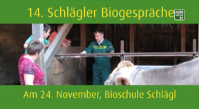 Ankündigung Biogespräch in der Bioschule Schlägl