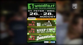 Ankündigung Waldfest am Teufelsberg in St. Peter am Wimberg