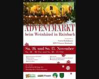 Ankündigung Adventmarkt in Rainbach am 26. und 27. November