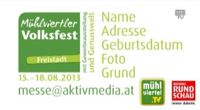 Ankündigung Mühlviertler Trachtenpärchen 2013