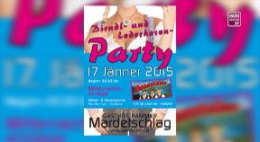 Ankündigung Dirndl- und Lederhosenparty im GH Pammer in Mardetschlag