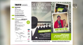 Ankündigung Theater in der Kulturfabrik Helfenberg 2014
