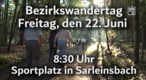 Ankündigung Senioren-Bezirkswandertag in Rohrbach 2018