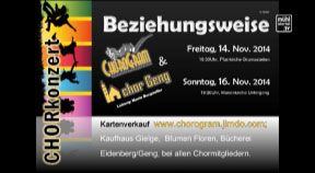 Ankündigung Chorkonzert von „Chorogram“ in Gramastetten