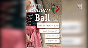 Ankündigung Bezirksbauernball in Rohrbach
