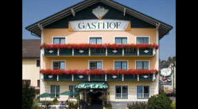 Ankündigung "Mühlviertler Wort-Schmankerl" im Gasthof Blumauer