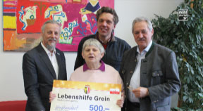 Freude über finanzielle Unterstützung bei der Lebenshilfe Grein