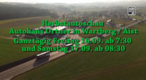 Ankündigung Herbstautoschau beim Autohaus Ortner in Wartberg ob der Aist