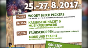 Ankündigung Grünbacher Dorffest 25.-27.8.2017