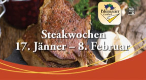 Ankündigung Steakwochen im Gasthaus Blumauer in Rainbach