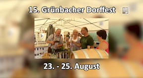 Ankündigung Grünbacher Dorffest
