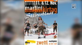 Ankündigung Martini-Kirtag in Zwettl an der Rodl