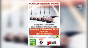 Ankündigung A-Capella Konzert von „5 vor 5“ im Centro Rohrbach