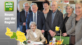 OÖSB LO LH a.D. Dr. Josef Pühringer gratulierte Margareta Schartmüller zum 100. Geburtstag