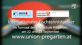 Ankündigung Tischtennisturnier Pregarten
