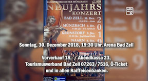 Ankündigung Konzert zum Jahresausklang in Bad Zell