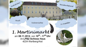Ankündigung Martini-Markt Schloss Haus