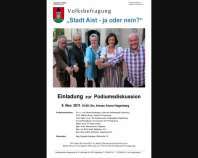 Ankündigung Stadt Aist – Ja oder Nein?