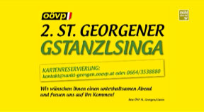 Ankündigung G’stanzlsingen in St. Georgen an der Gusen