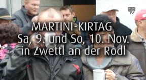 Ankündigung Martini-Kirtag in Zwettl an der Rodl