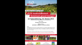 Ankündigung Familienwandertag in Vorderweißenbach