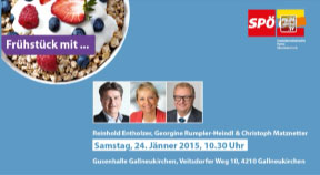 Ankündigung SPÖ Frühstück am 24.01. in Gallneukirchen